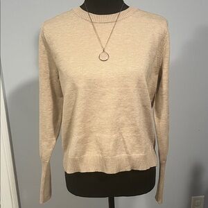 NWT Rachel Zoe Light Tan Crew Neck Sweater